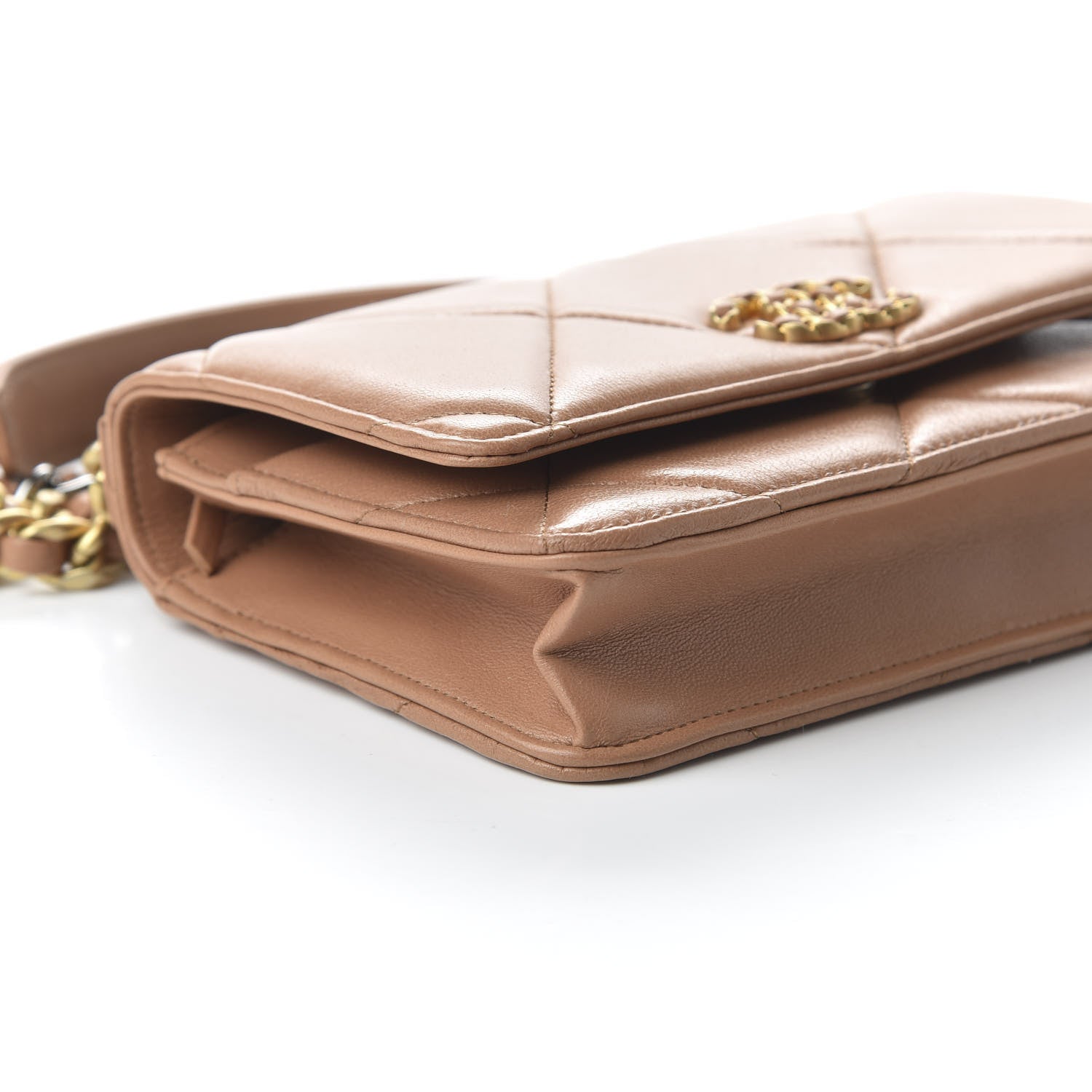 Chanel Lambskin Quilted 19 Wallet On Chain WOC Brown 6 of 11