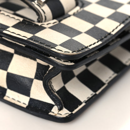 Christian Dior Calfskin Checkered Mini J'Adior Flap Bag Black White 8 of 14