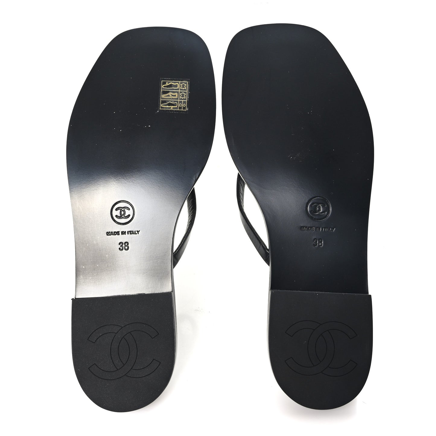 Goatskin Times Square Thong Sandals 38 Black
