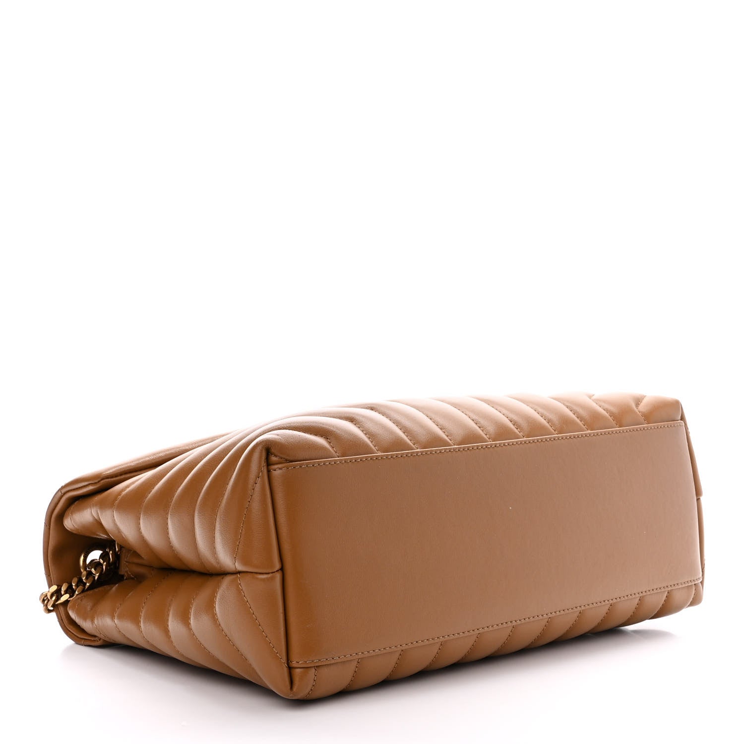 Saint Laurent Calfskin Y Quilted Monogram Medium Loulou Chain Satchel Dark Natural 4 of 13