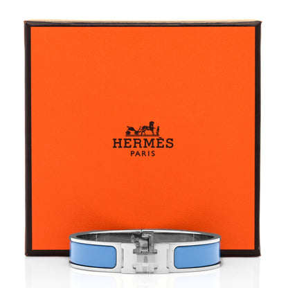 Hermes Enamel Narrow Clic Clac H Bracelet PM Bleu Celeste 5 of 5
