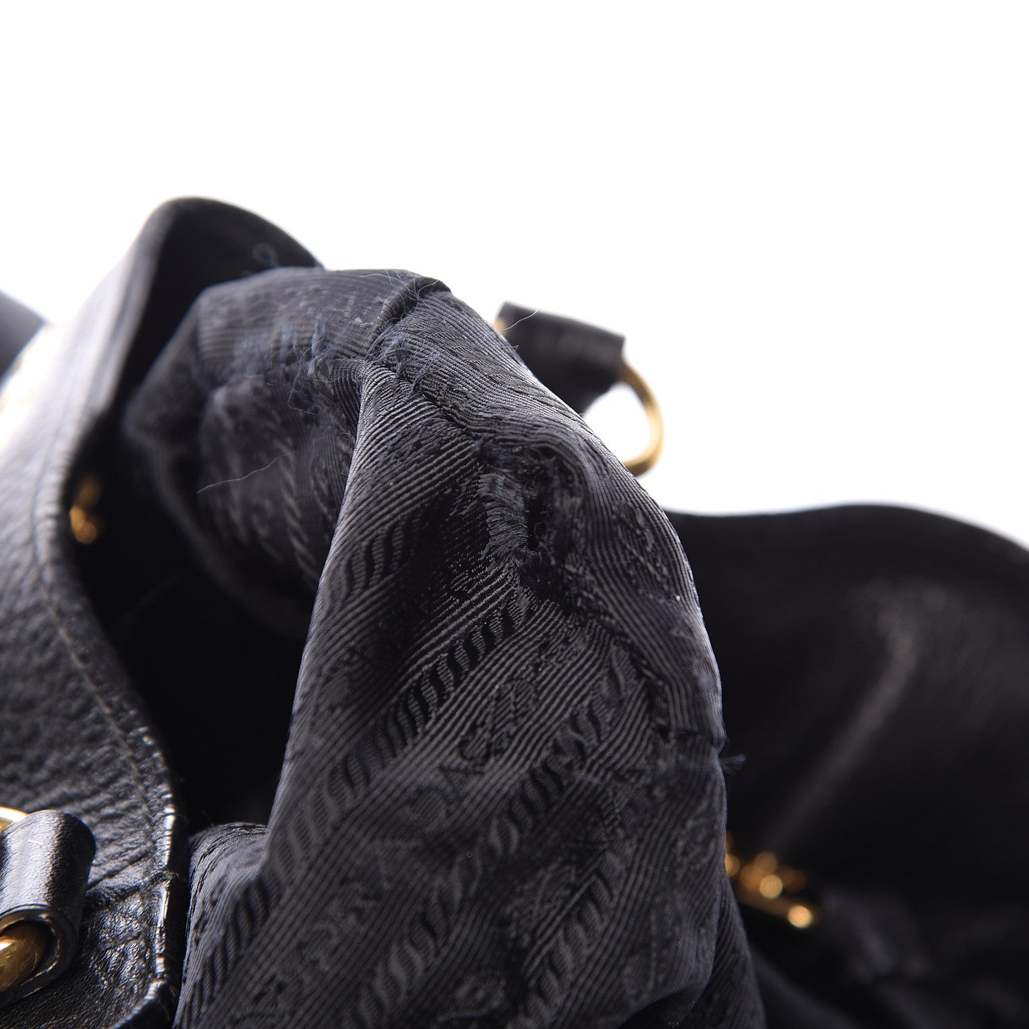 Prada Vitello Daino Side Pocket Hobo Black 23 of 29