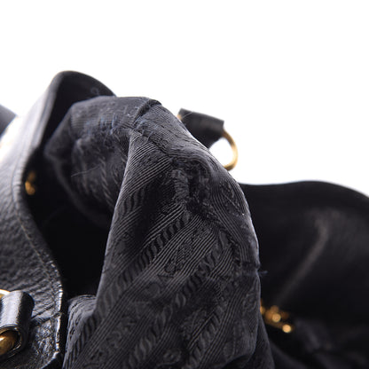 Prada Vitello Daino Side Pocket Hobo Black 23 of 29