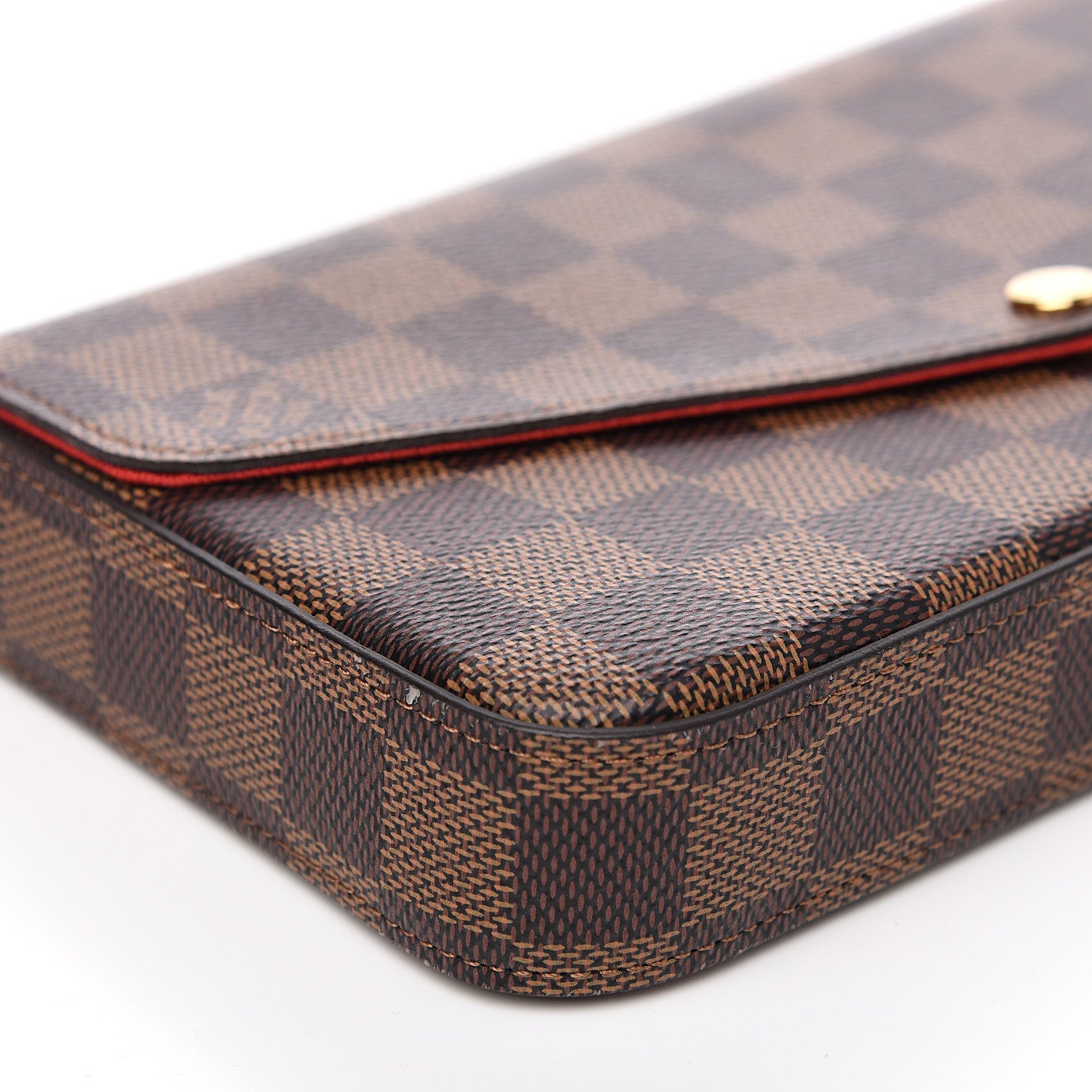 Louis Vuitton Damier Ebene Pochette Felicie Chain Wallet 9 of 11