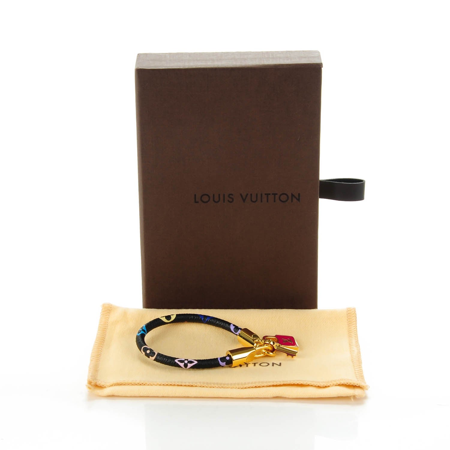 Louis Vuitton Monogram Multicolor Luck It Bracelet 17 Black 8 of 8