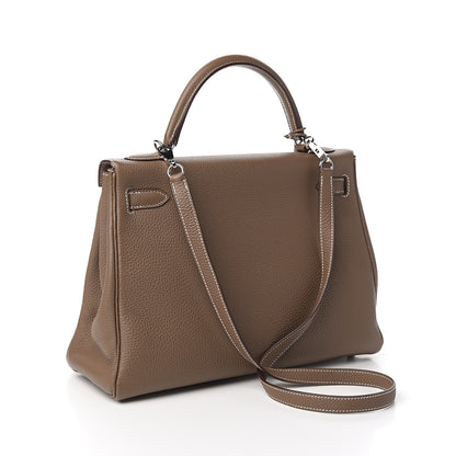 Hermes Togo Kelly Retourne 32 Etoupe 2 of 10