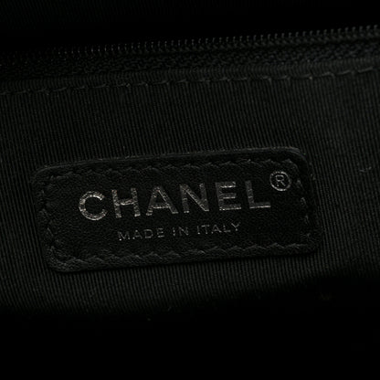Chanel Metallic Crumpled Goatskin Quilted Medium Gabrielle Hobo Black Gold 6 of 10