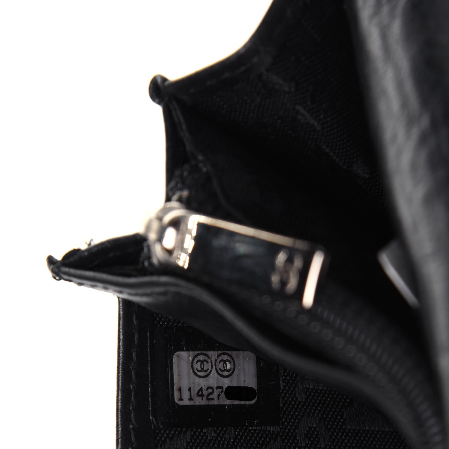 Chanel Aged Calfskin Quilted Cambon Yen Wallet Black 8 of 13
