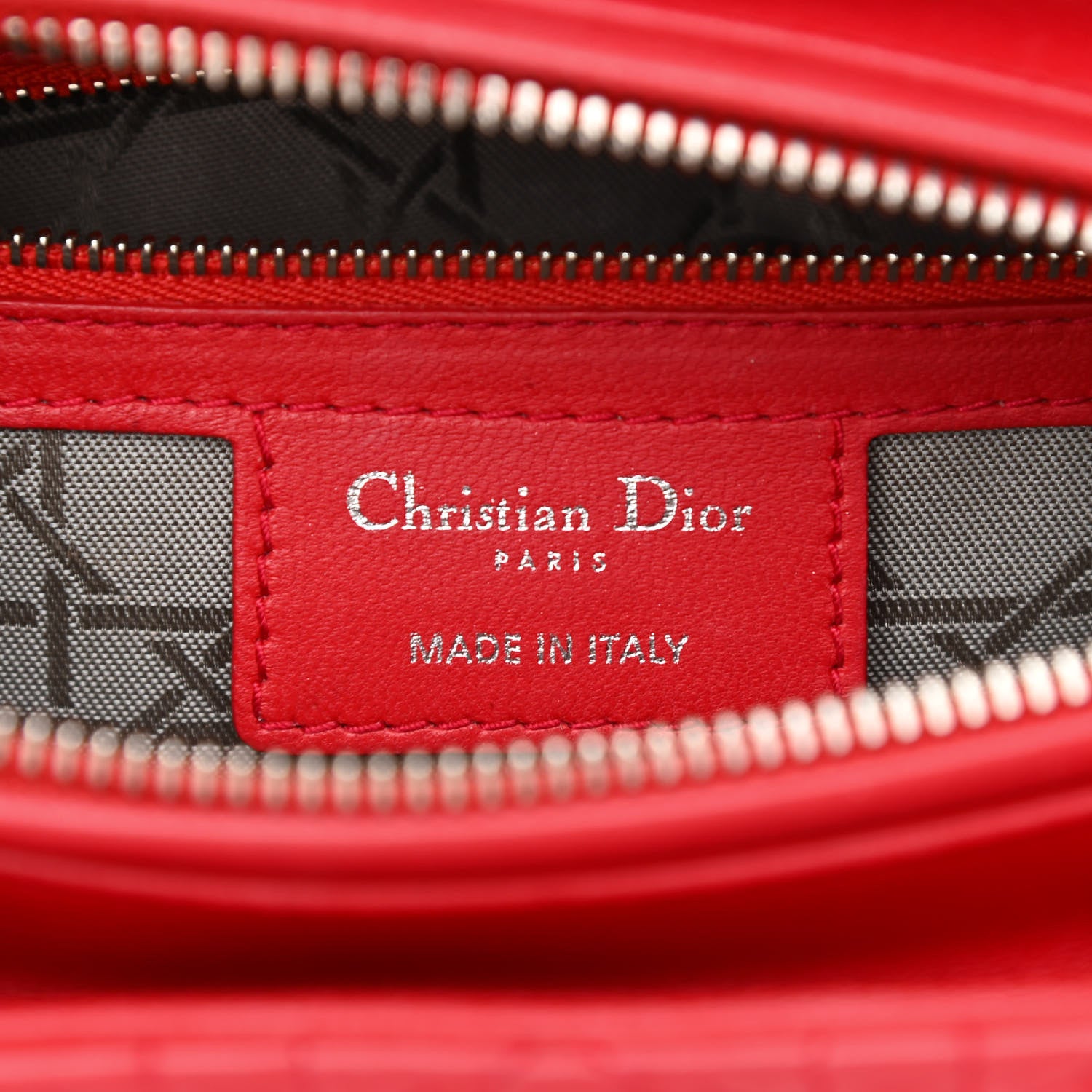 Christian Dior Lambskin Cannage Medium Lady Dior Red 6 of 14
