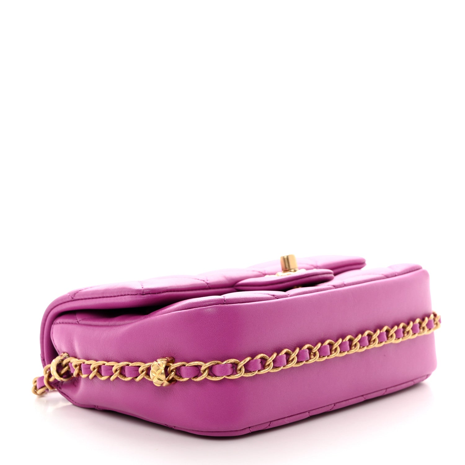 Chanel Lambskin Quilted CC Small Dynasty Flap Purple 4 of 10