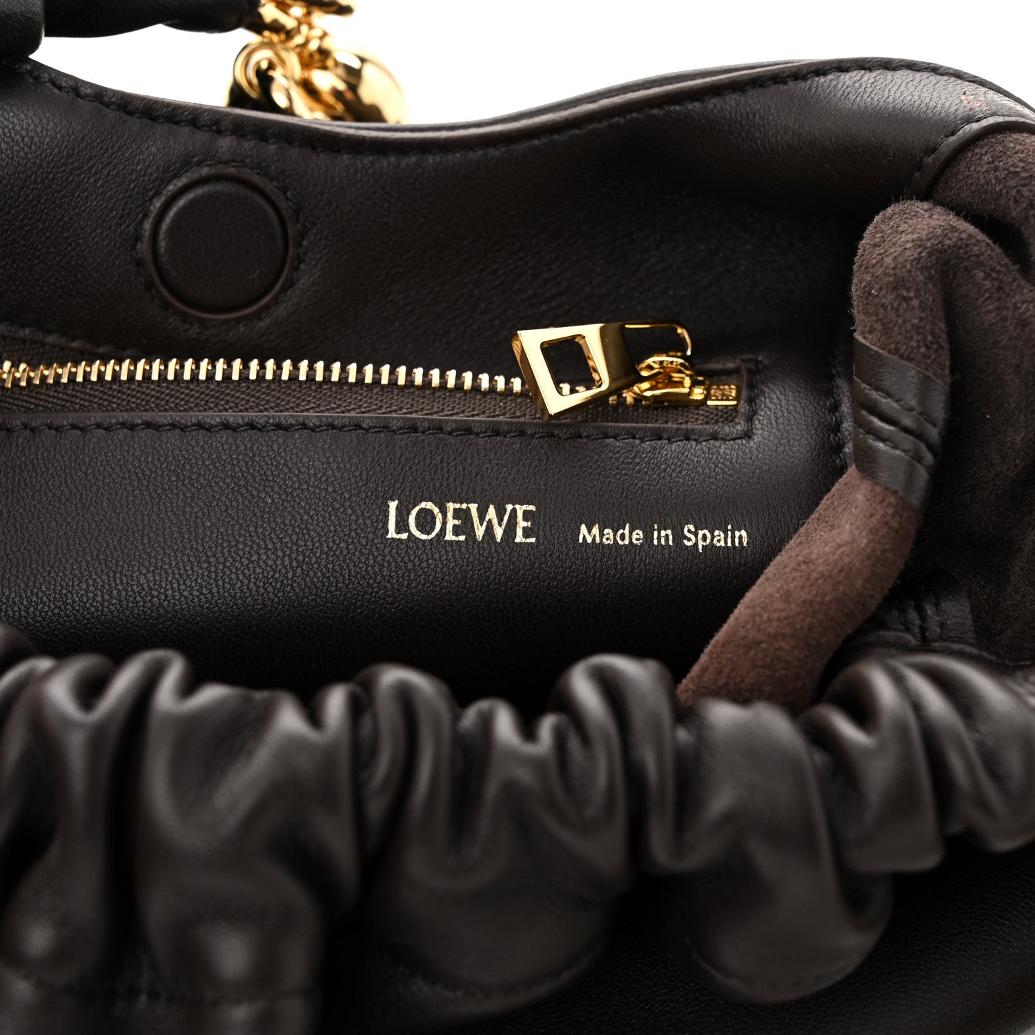 Loewe Nappa Small Squeeze Bag Dark Brown 6 of 10