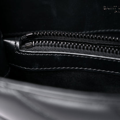 Saint Laurent Calfskin Y Quilted Monogram Monochrome Small Loulou Chain Satchel Black 18 of 21