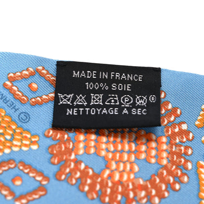 Hermes Silk Kelly En Perles Twilly Bleu Azur Orange 4 of 4