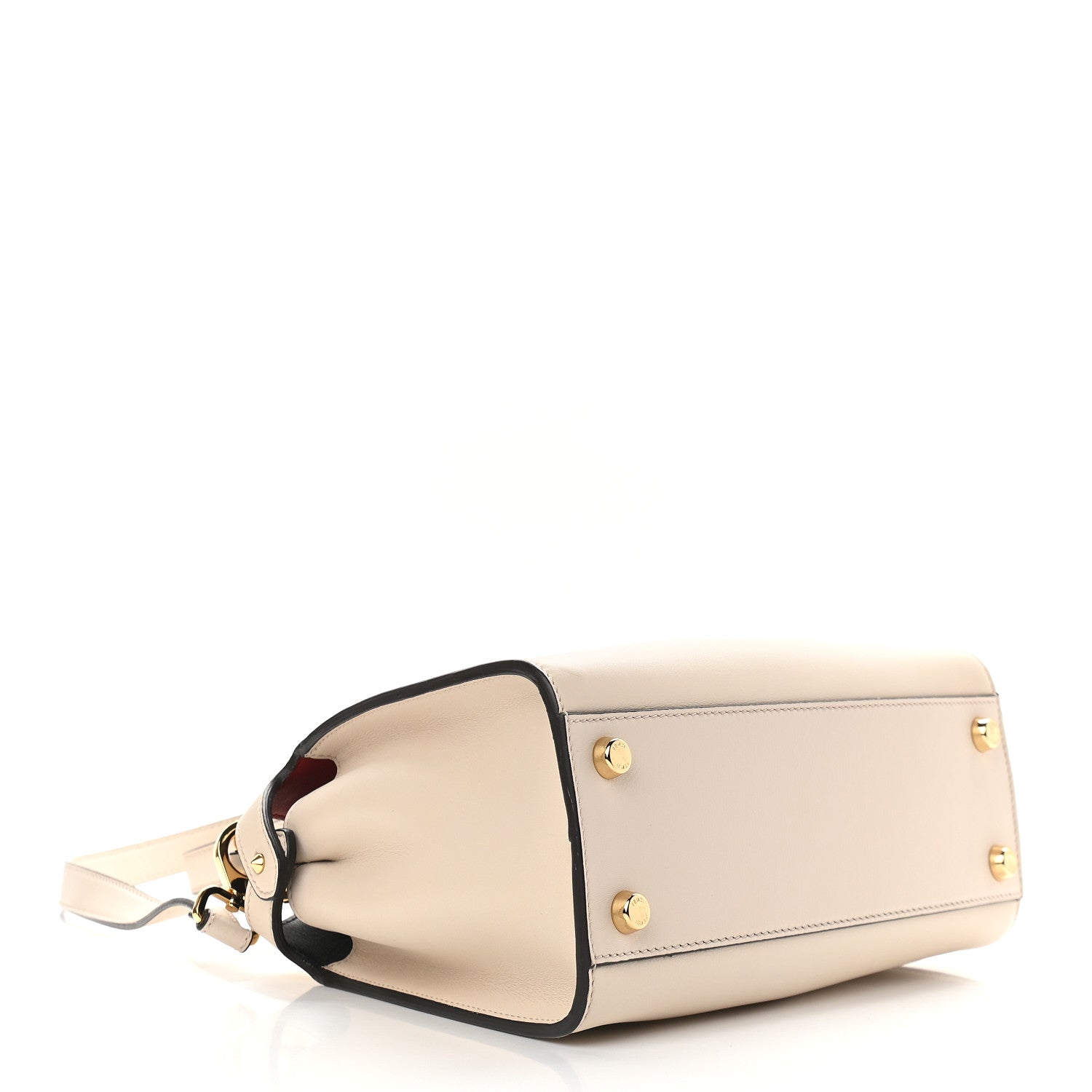 Fendi Vitello Tahiti Burro Bi-Color Medium Peekaboo Iconic Essentially Satchel Camelia Fragola Dark Blue 4 of 8
