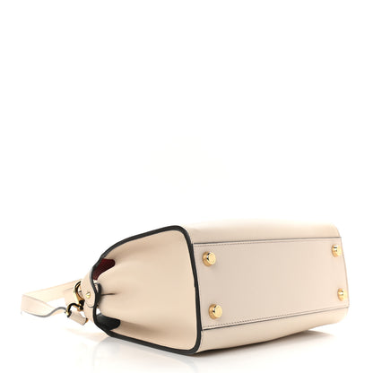 Fendi Vitello Tahiti Burro Bi-Color Medium Peekaboo Iconic Essentially Satchel Camelia Fragola Dark Blue 4 of 8