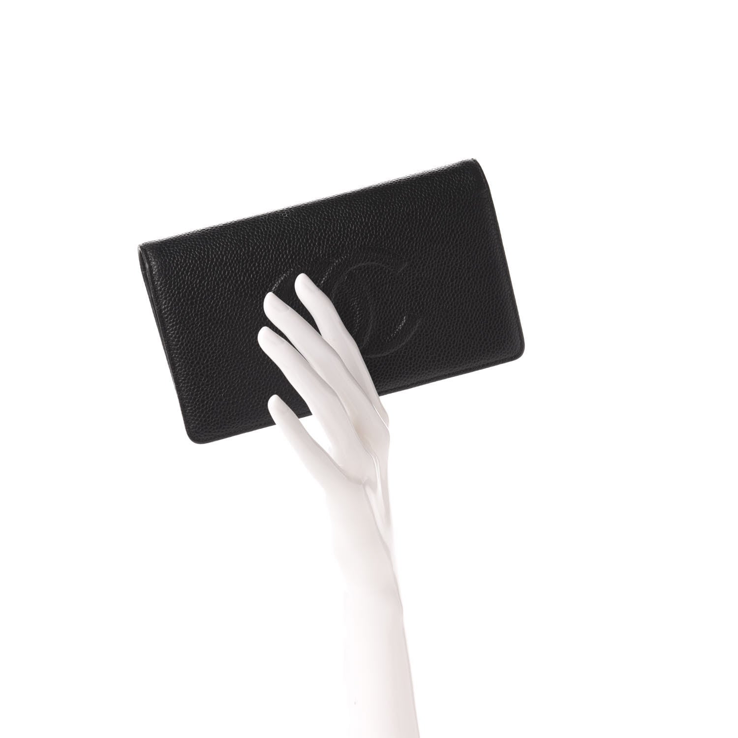 Chanel Caviar Timeless CC Yen Wallet Black 2 of 9