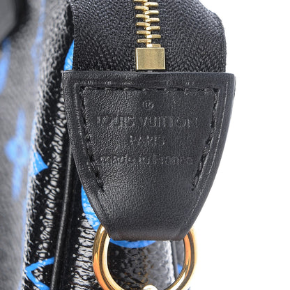Louis Vuitton Colored Monogram Mini Pochette Accessories Blue Black 6 of 7
