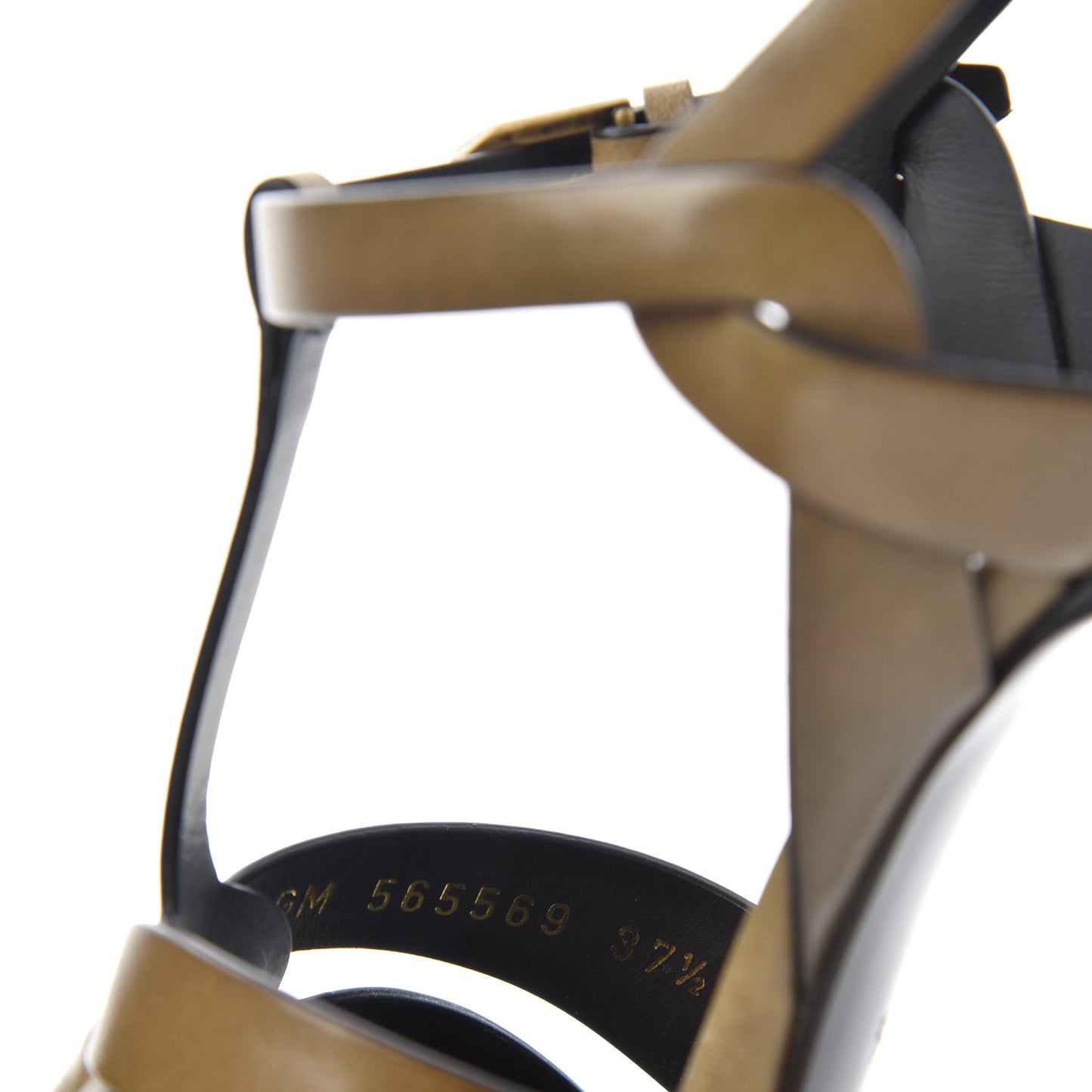 Calfskin Tribute 105 Platform Sandals 37.5 Tundra