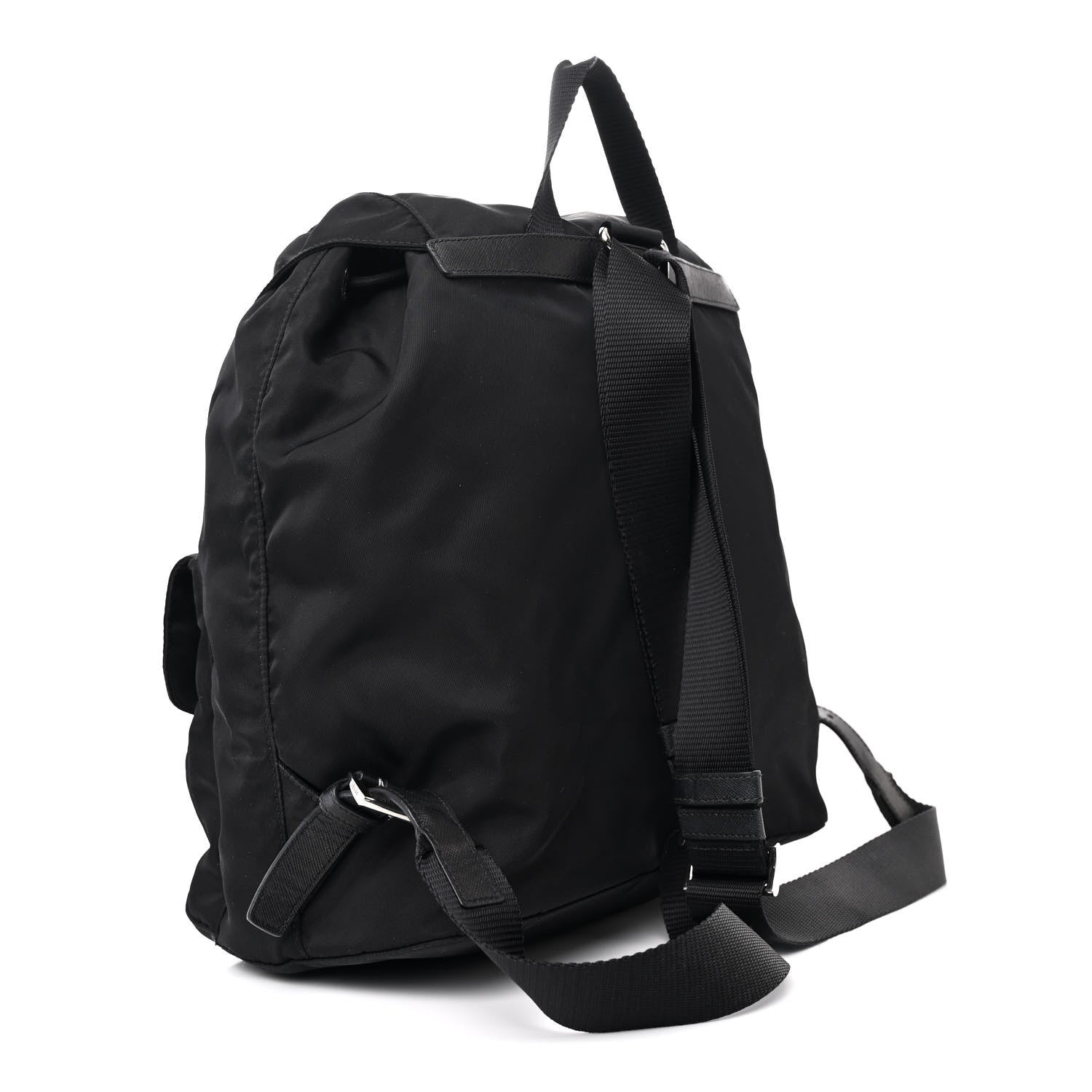 Prada Tessuto Nylon Saffiano Medium Backpack Black 3 of 13