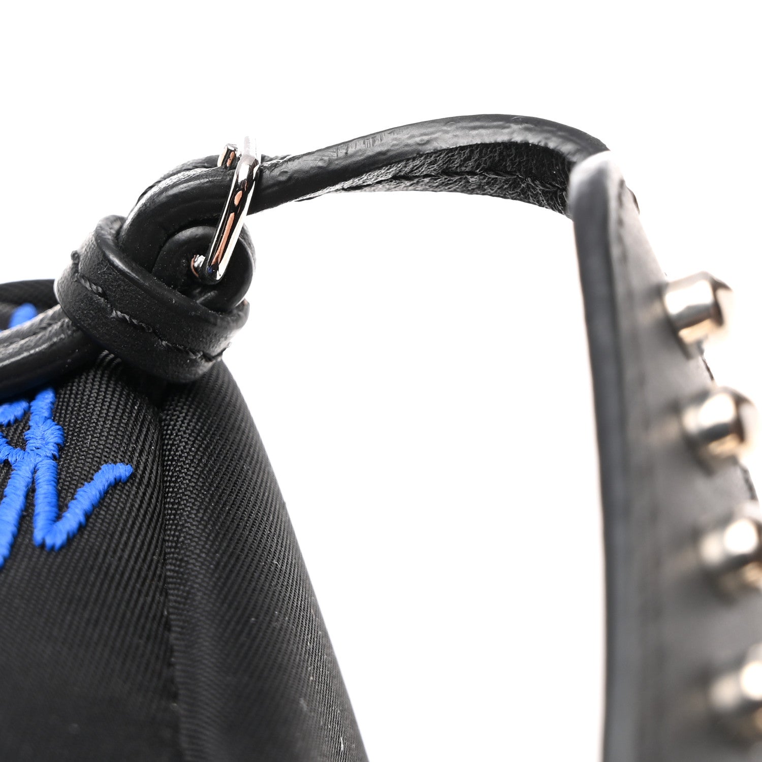 Fendi Tech Twill Calfskin Fox Mink Goat Fur Karlito Backpack Charm Black Multicolor 9 of 9