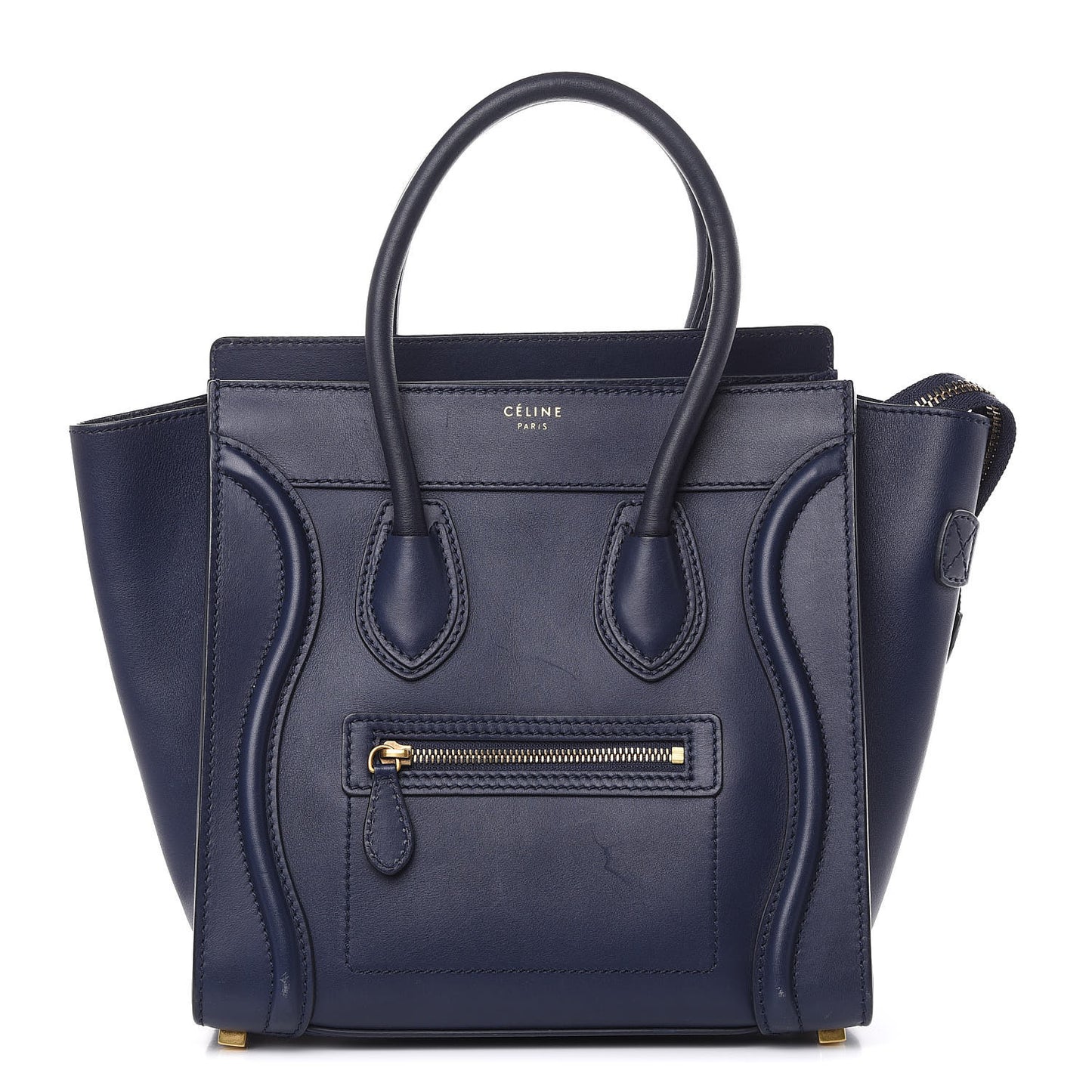 Smooth Calfskin Micro Luggage Navy Blue