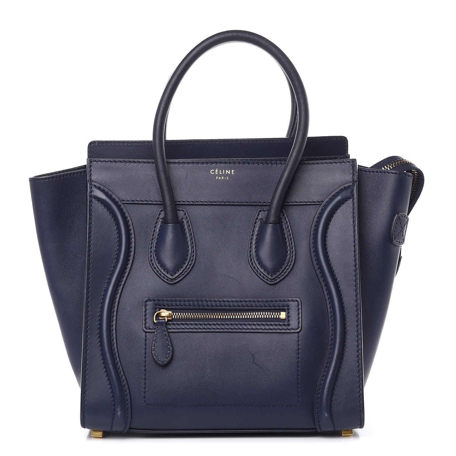 Celine Smooth Calfskin Micro Luggage Navy Blue 1 of 17
