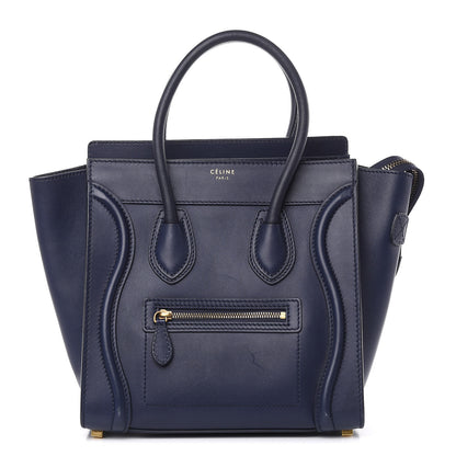 Celine Smooth Calfskin Micro Luggage Navy Blue 1 of 17
