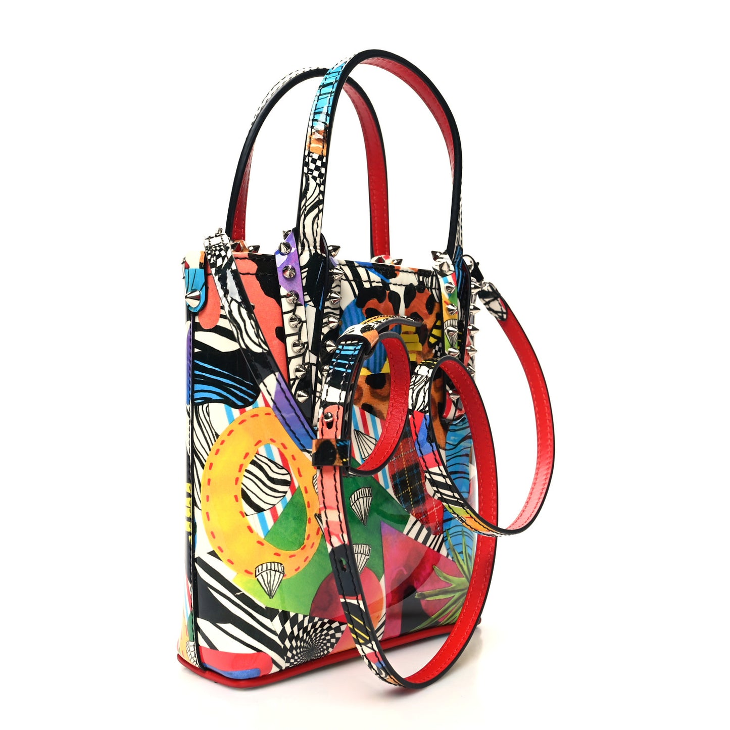 Patent Mini North South Cabata Tote Multicolor