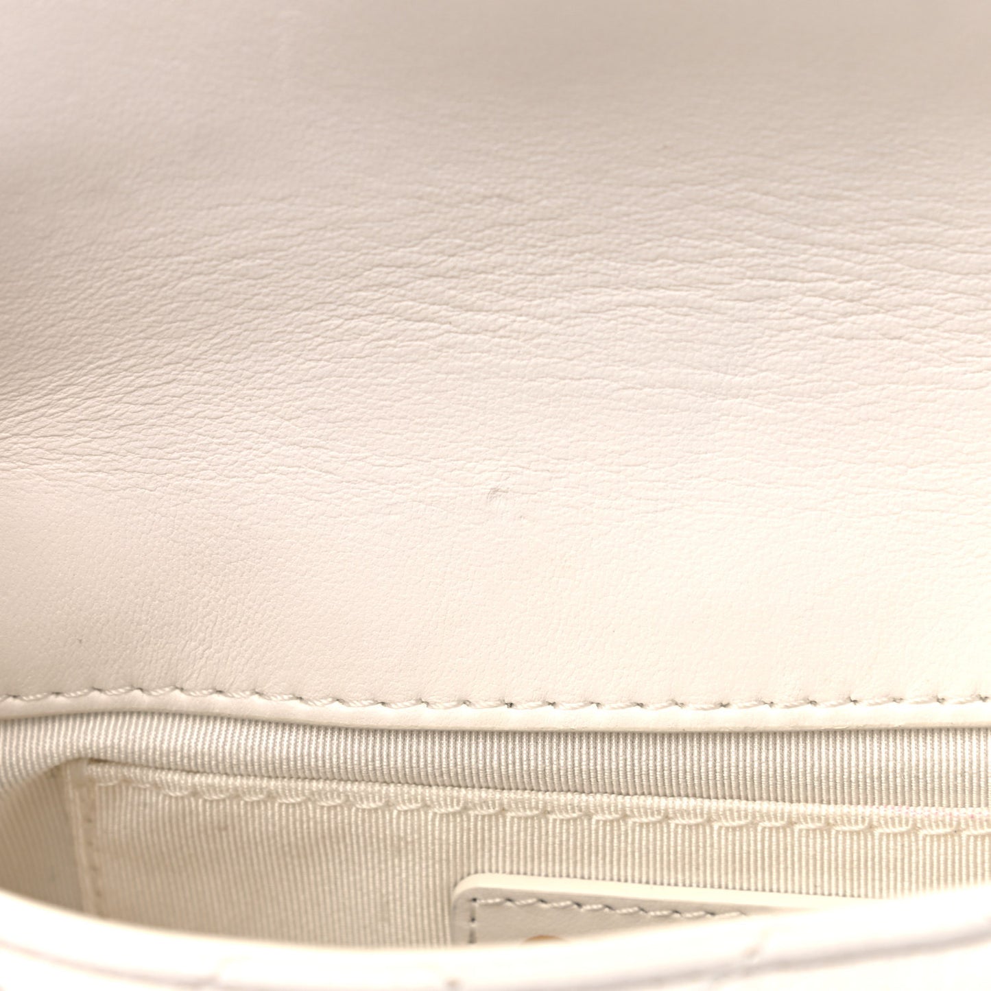 Lambskin Quilted Mini My Precious Flap White