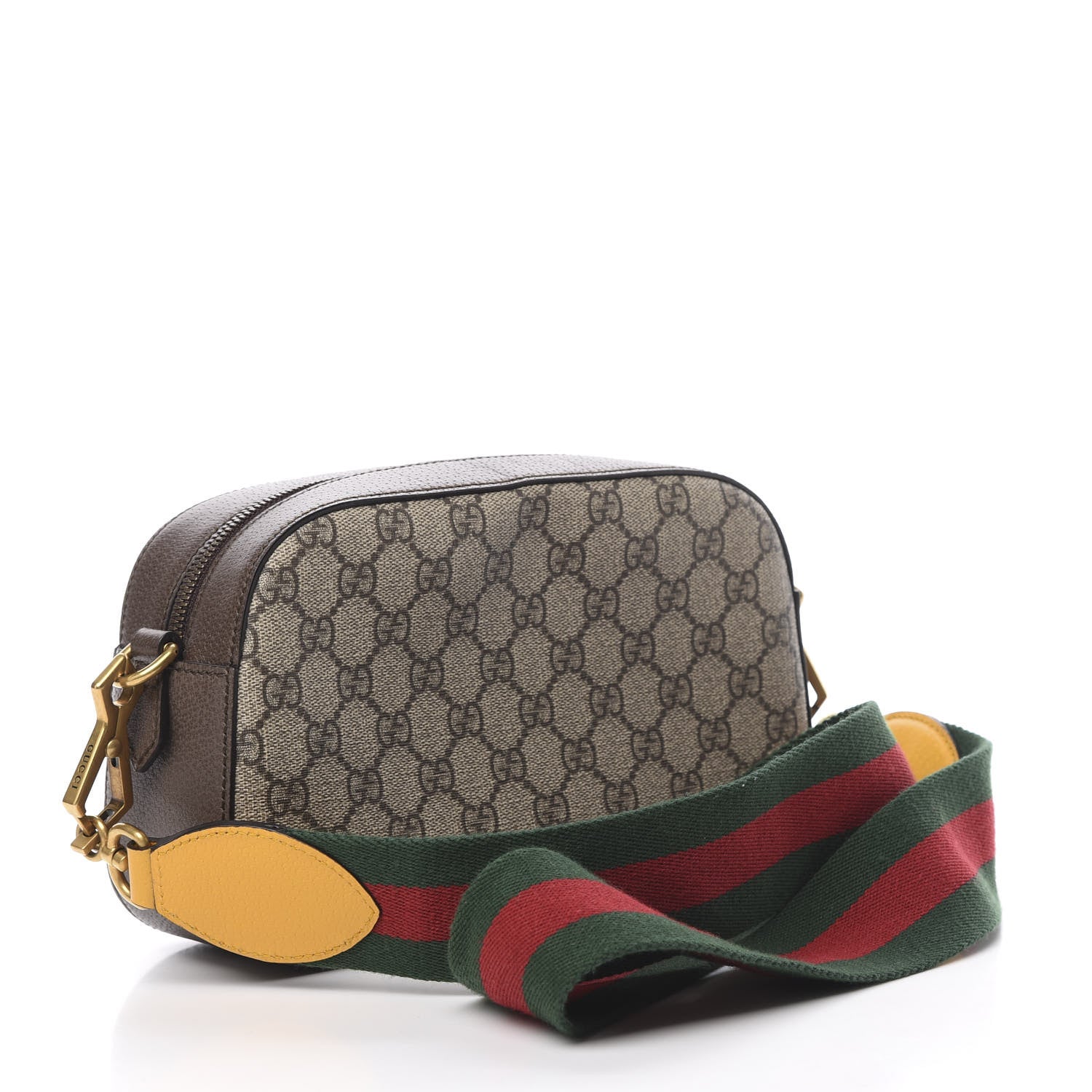 Gucci GG Supreme Monogram Web Neo Vintage Shoulder Bag Beige New Acero Crop 3 of 11