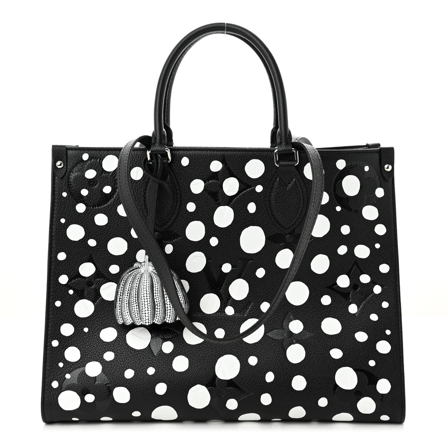 Louis Vuitton Monogram Kusama Dots Onthego MM Black White 1 of 10