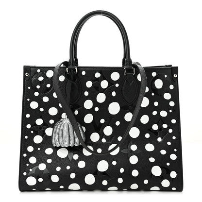 Louis Vuitton Monogram Kusama Dots Onthego MM Black White 1 of 10