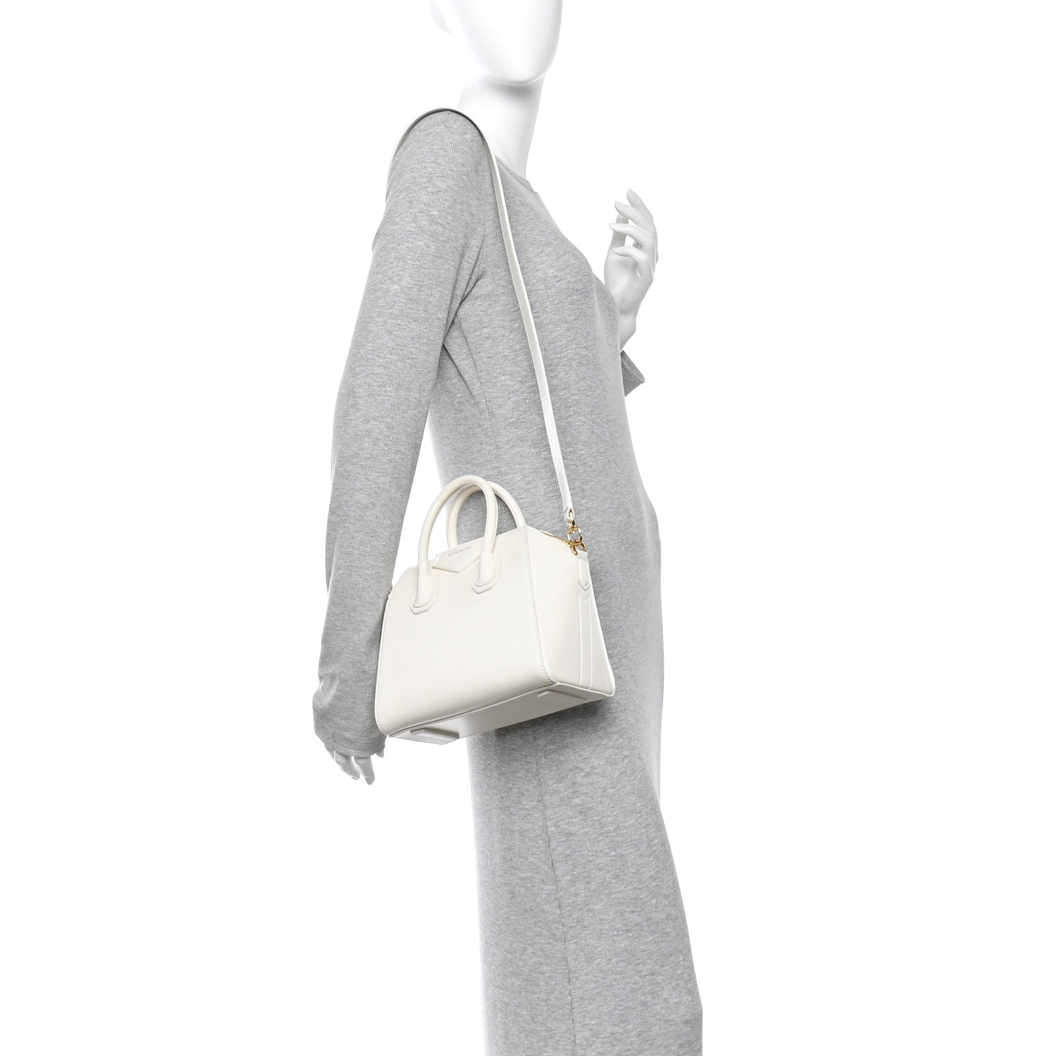 Givenchy Shiny Lord Calfskin Mini Antigona Ivory 2 of 9