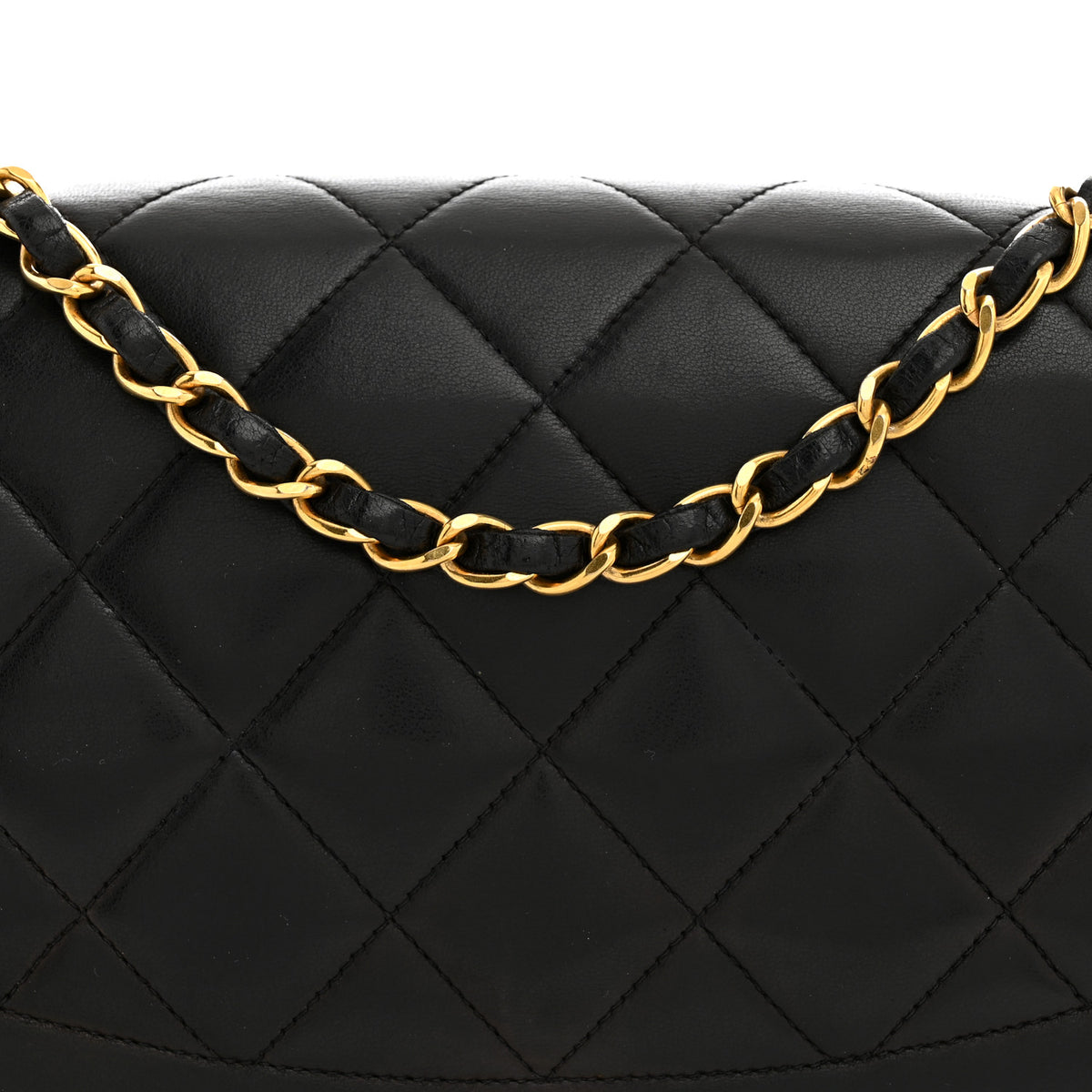 Chanel Lambskin Quilted Medium Single Flap Black 8 of 12