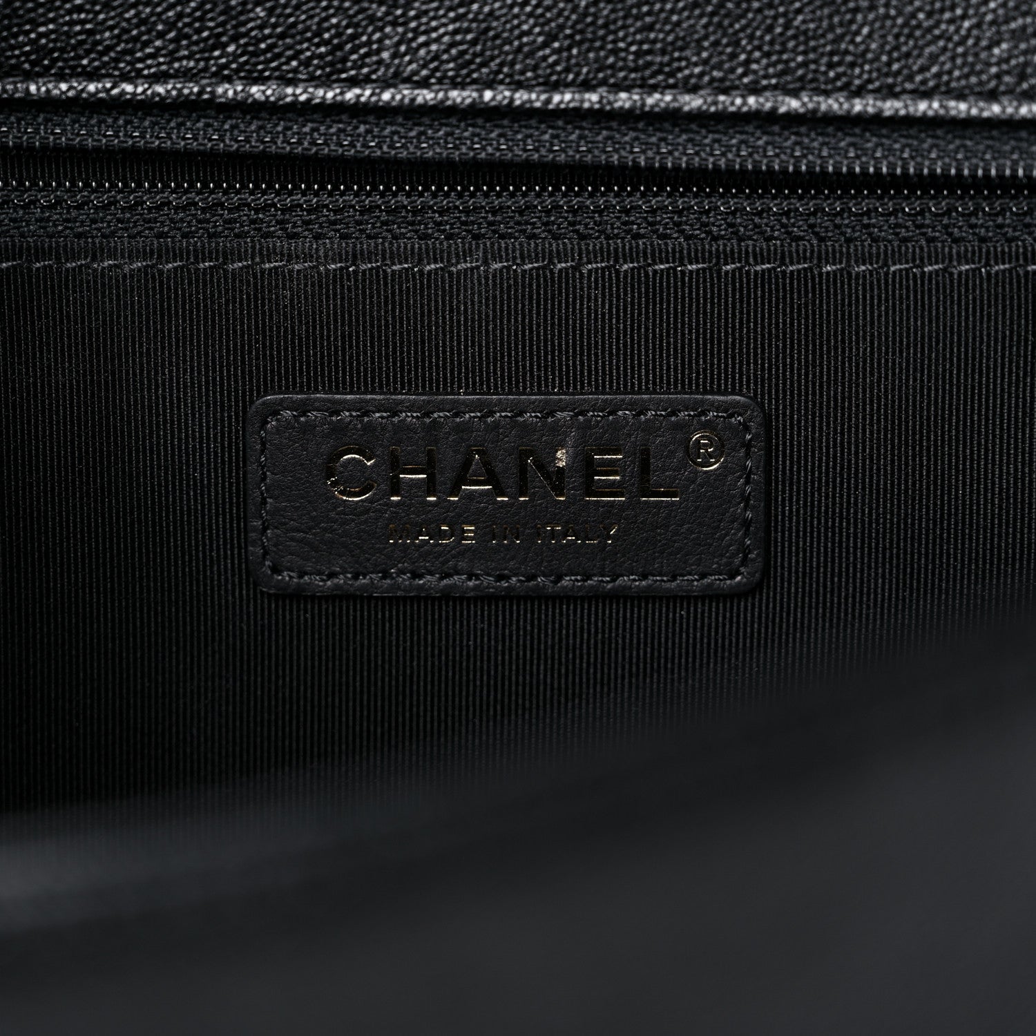 Chanel Caviar Chevron Quilted New Medium Boy Flap Black 6 of 9