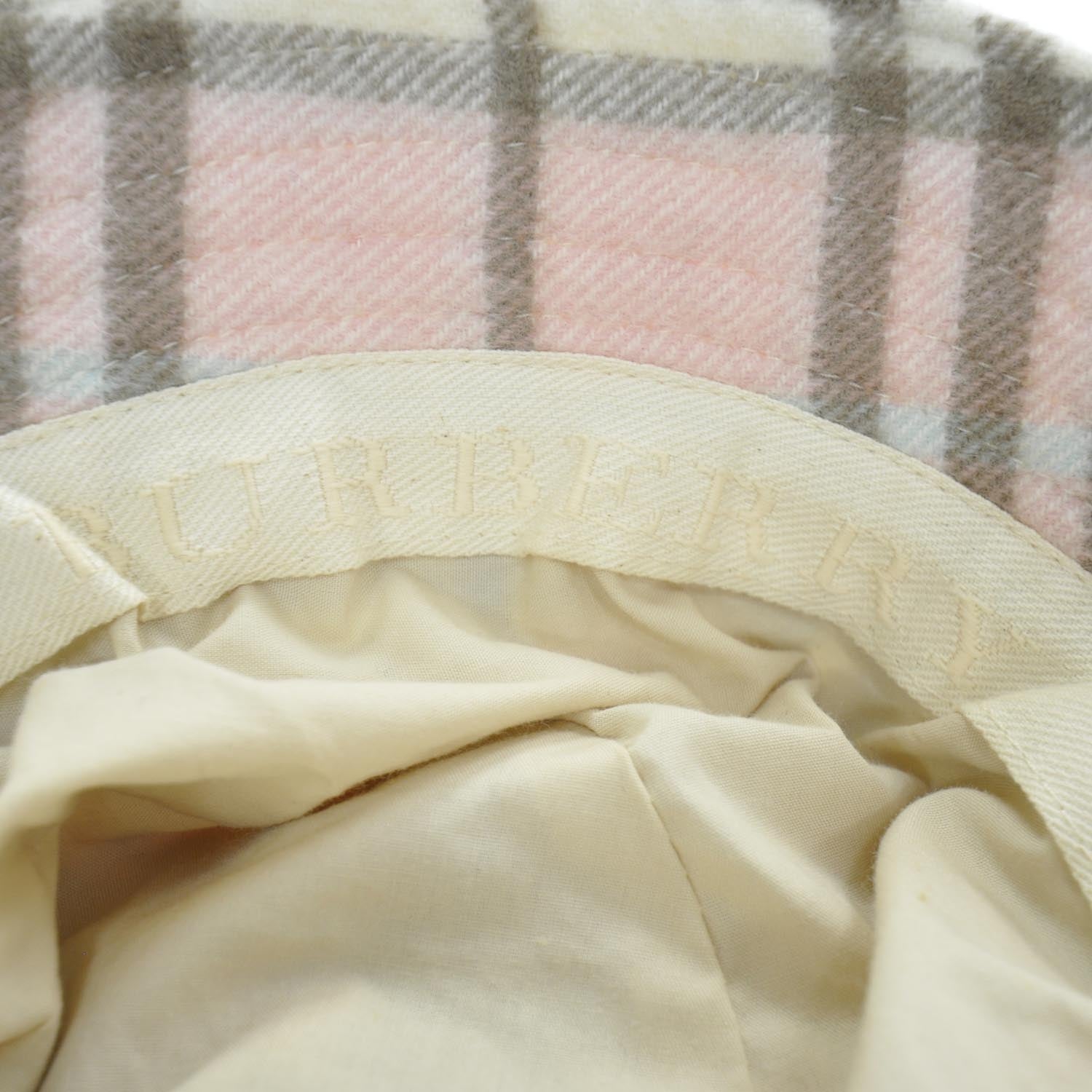 Burberry Cashmere Candy Check Bucket Hat Pink 7 of 7