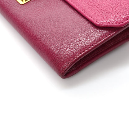 Miu Miu Goatskin Madras Wallet Peonia Ametista 10 of 13