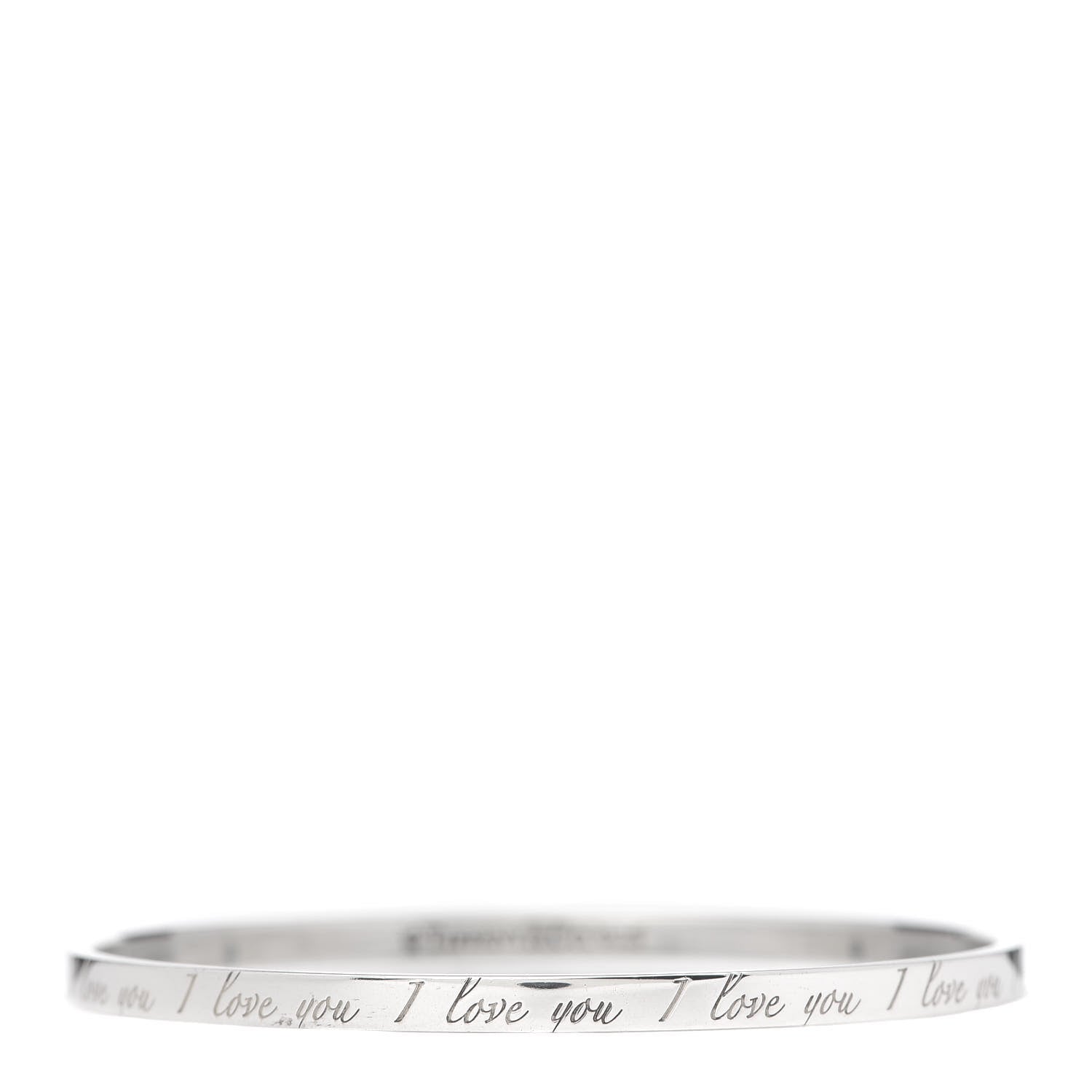 Tiffany Sterling Silver Love Notes Bangle Bracelet 1 of 4