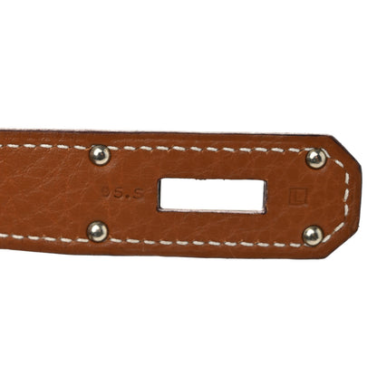 Hermes Taurillon Clemence Jypsiere 34 Gold 7 of 13