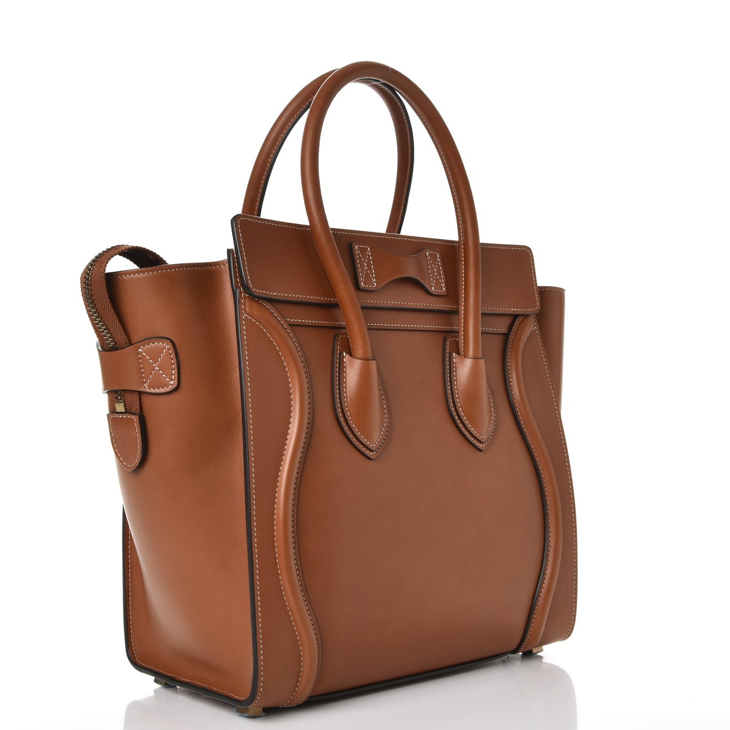 Natural Calfskin Micro Luggage Tan