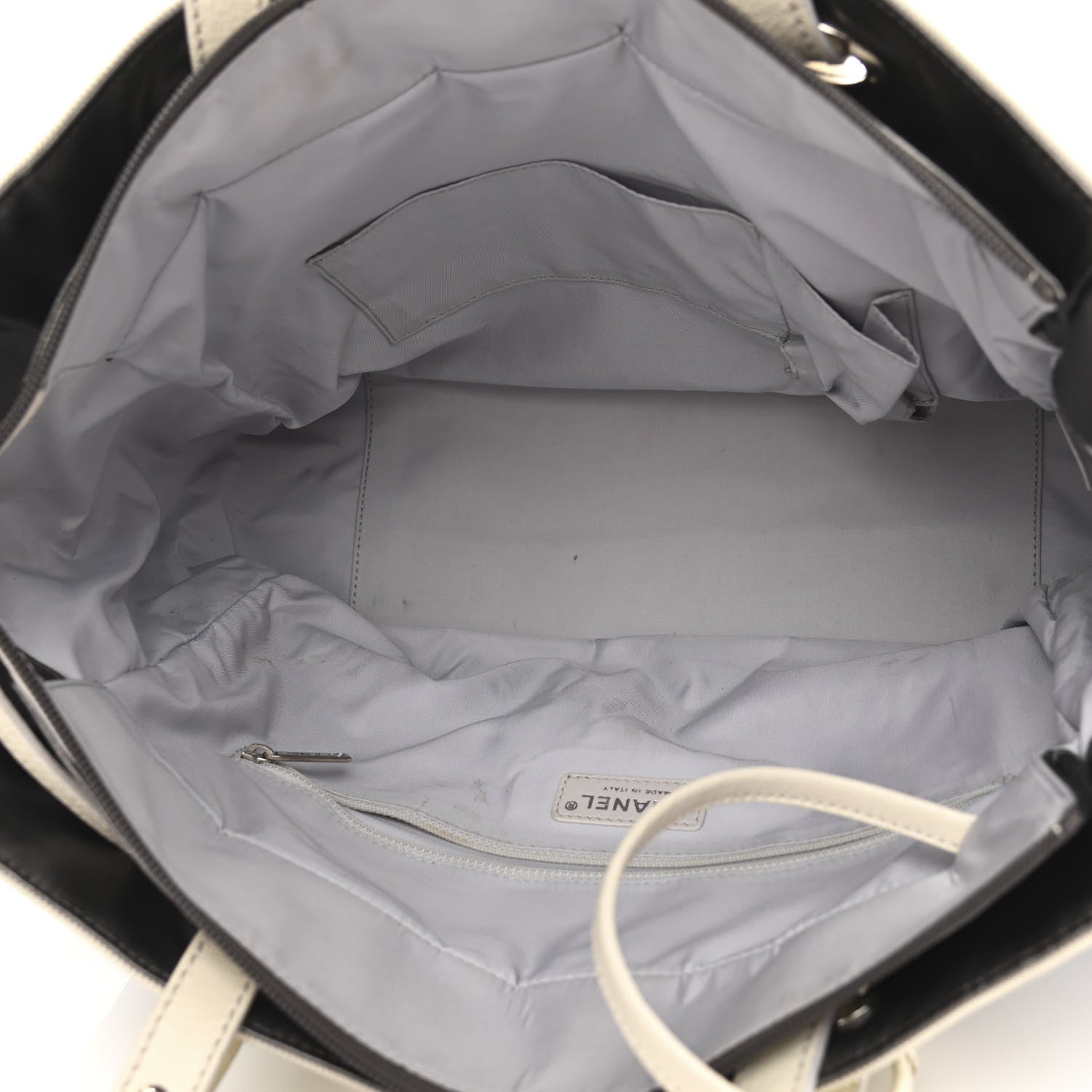 Chanel Coated Canvas Quilted Large Paris Biarritz Tote Silver 6 of 18