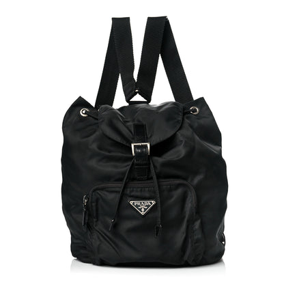 Prada Nylon Vela Medium Cinch Backpack Black 1 of 11