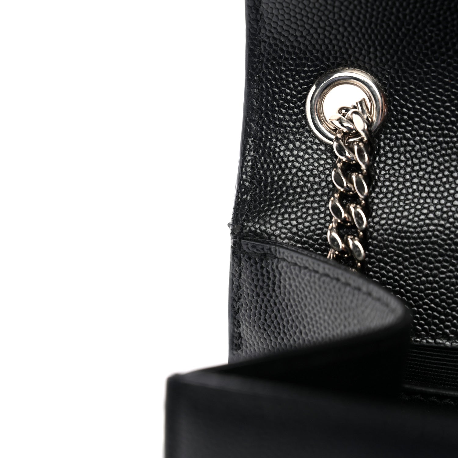 Saint Laurent Grain De Poudre Medium Classic Monogram Kate Satchel Black 14 of 15
