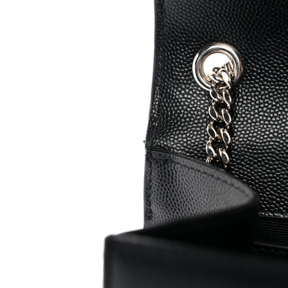 Saint Laurent Grain De Poudre Medium Classic Monogram Kate Satchel Black 14 of 15