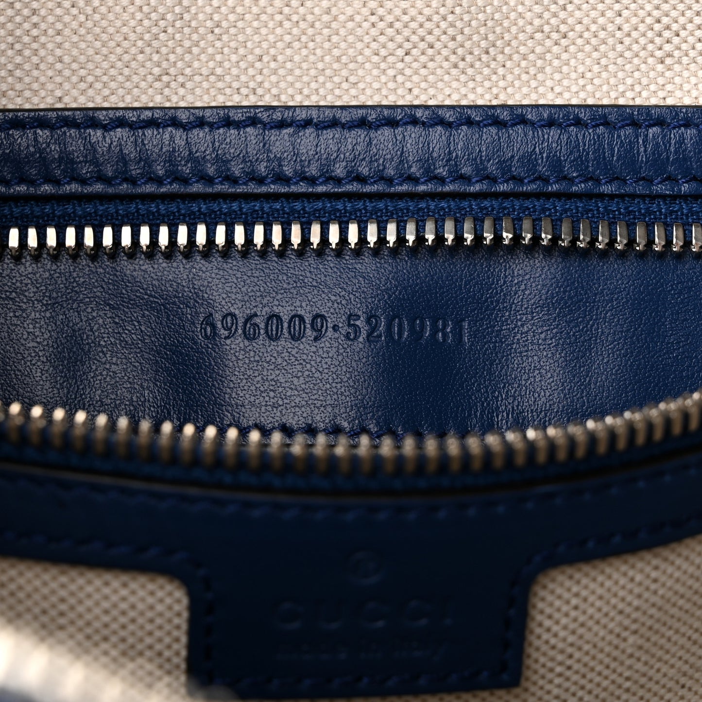 Calfskin GG Tennis Embossed Medium Wristlet Messenger Bag Intense Metal Blue