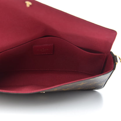 Louis Vuitton Monogram Pochette Felicie Chain Wallet Fuchsia 5 of 9