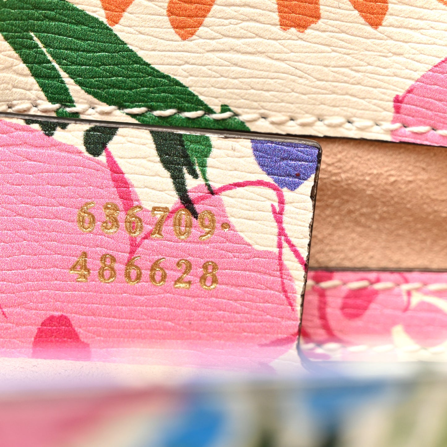 X KEN SCOTT New Shangai Calfskin Jardin D'Avril Floral Print Small Jackie 1961 Hobo Ivory Pink