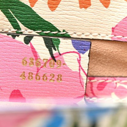 Gucci X KEN SCOTT New Shangai Calfskin Jardin D'Avril Floral Print Small Jackie 1961 Hobo Ivory Pink 7 of 12