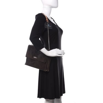 Lanvin Laminated Calfskin Medium Sugar Flap Shoulder Bag Brown 2 of 9