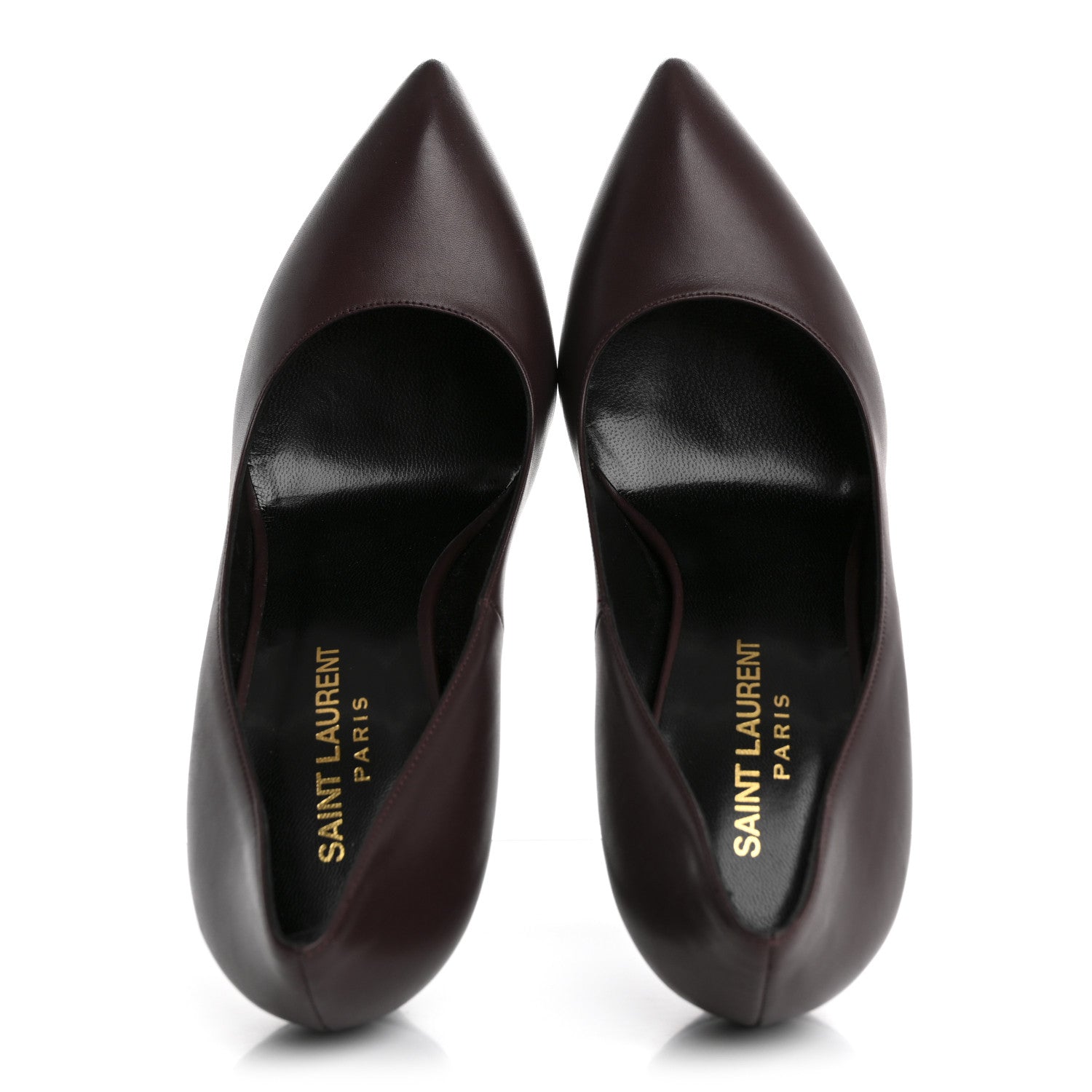 Saint Laurent Calfskin Janis 105 Platform Pumps 38.5 Cordovan 2 of 9